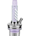 Close-up of the Amotion FUTR Mauve Hookah neck, showcasing premium craftsmanship and mauve soft-touch finish.