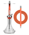 Amotion FUTR Rouge Hookah with soft-touch finish, including color-coordinated hose and clear glass vase.