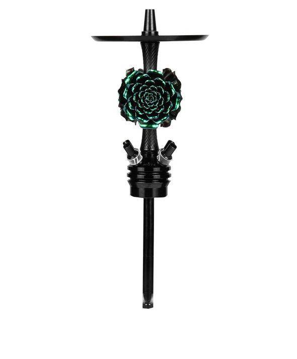 Moze Varity Lounge Black - Frosted Shisha Hookah Stem with Rose