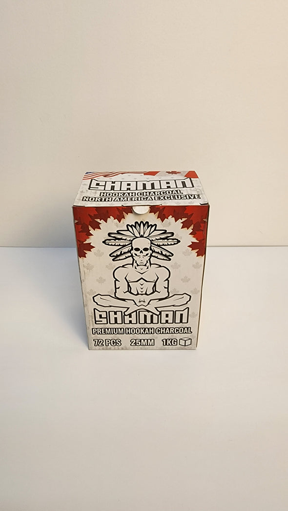 Shaman Premium Coconut Charcoal L 25MM 1KG Master Case - 20 Packs in a Box